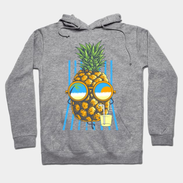 Pineapple Sunbathe Hoodie by quilimo